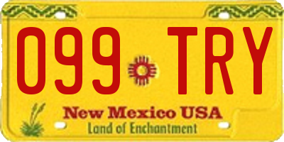 NM license plate 099TRY