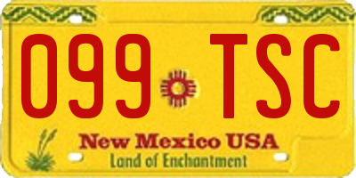 NM license plate 099TSC