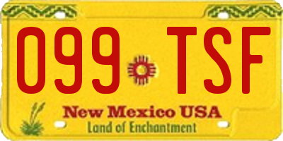 NM license plate 099TSF
