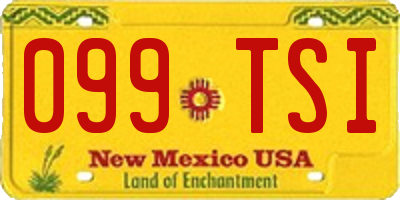 NM license plate 099TSI