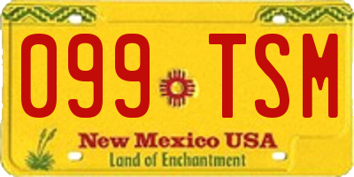 NM license plate 099TSM