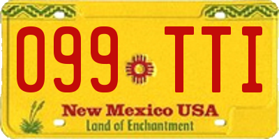 NM license plate 099TTI