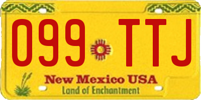 NM license plate 099TTJ