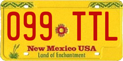 NM license plate 099TTL