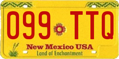 NM license plate 099TTQ