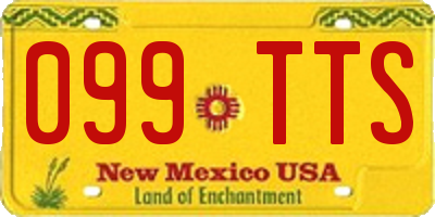 NM license plate 099TTS