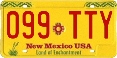NM license plate 099TTY
