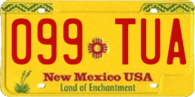 NM license plate 099TUA