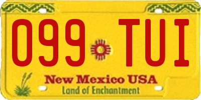 NM license plate 099TUI