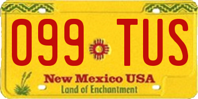 NM license plate 099TUS
