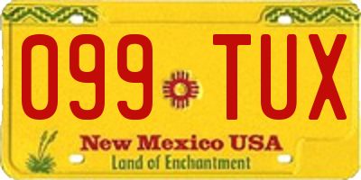 NM license plate 099TUX