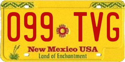 NM license plate 099TVG