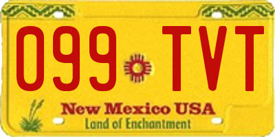 NM license plate 099TVT
