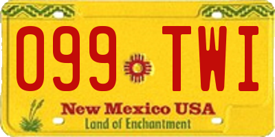NM license plate 099TWI
