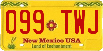 NM license plate 099TWJ