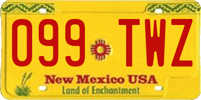 NM license plate 099TWZ