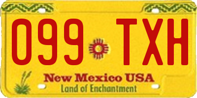 NM license plate 099TXH