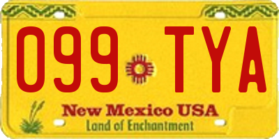 NM license plate 099TYA