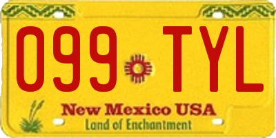 NM license plate 099TYL