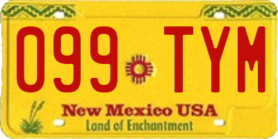 NM license plate 099TYM