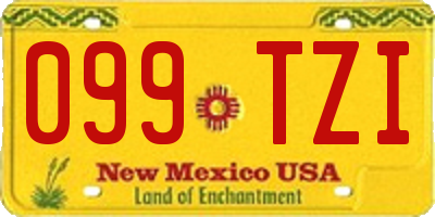 NM license plate 099TZI