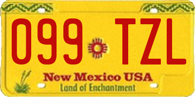 NM license plate 099TZL