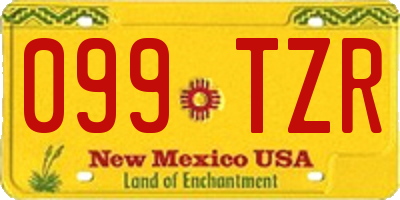 NM license plate 099TZR