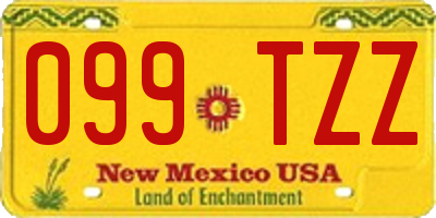 NM license plate 099TZZ