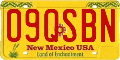 NM license plate 09QSBN
