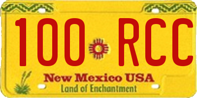 NM license plate 100RCC