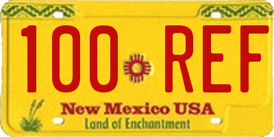 NM license plate 100REF