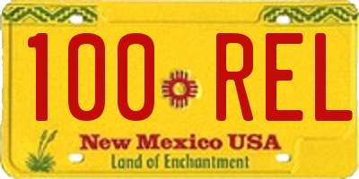NM license plate 100REL