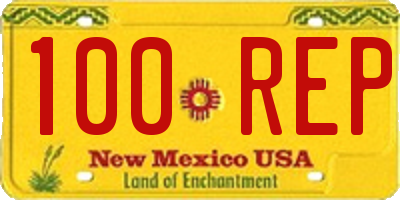 NM license plate 100REP