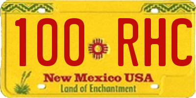 NM license plate 100RHC