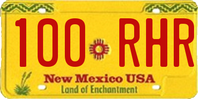 NM license plate 100RHR