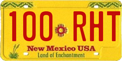 NM license plate 100RHT