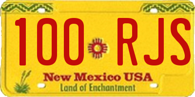 NM license plate 100RJS