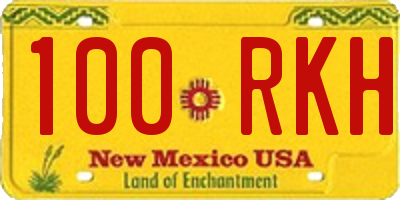 NM license plate 100RKH