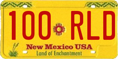NM license plate 100RLD