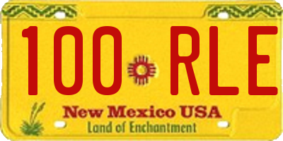 NM license plate 100RLE