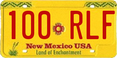 NM license plate 100RLF