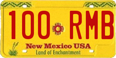 NM license plate 100RMB