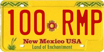 NM license plate 100RMP