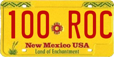 NM license plate 100ROC