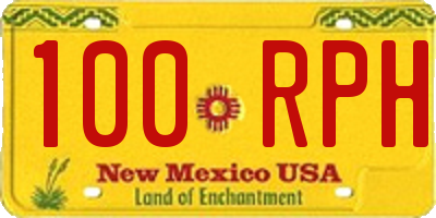 NM license plate 100RPH