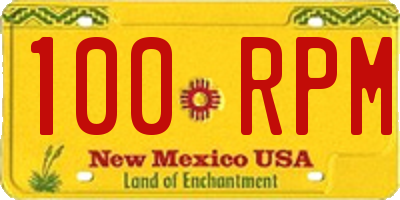 NM license plate 100RPM