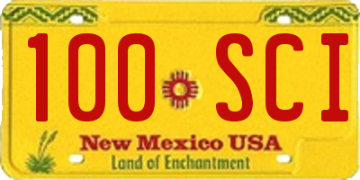 NM license plate 100SCI