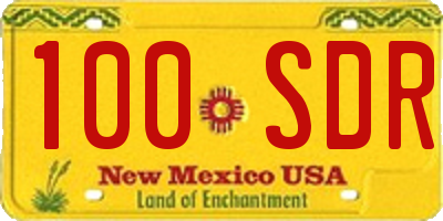 NM license plate 100SDR