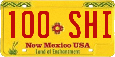 NM license plate 100SHI