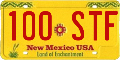 NM license plate 100STF